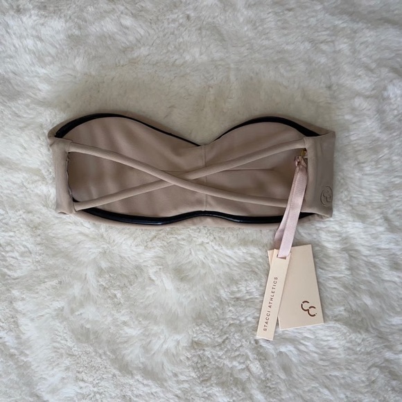 NWT Stacci Athletics Bandeau Bra - Nude Tan Bralette XS - Picture 3 of 9
